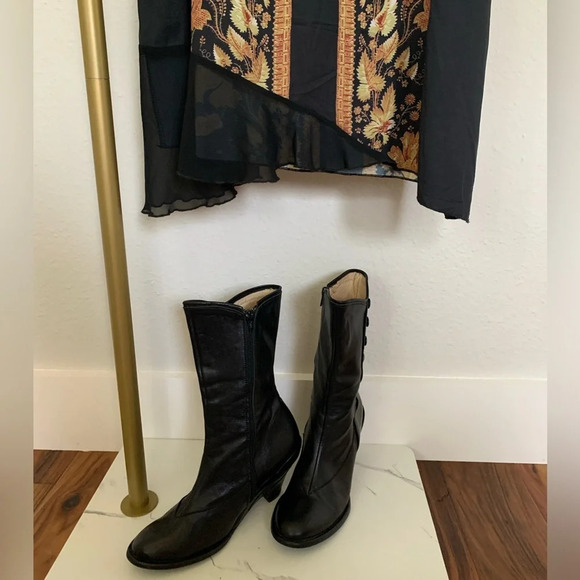 Vicky & Lucas V-Neck Loose Fit Maxi Dress Asymmetrical Sheer Hemline Pockets - Picture 12 of 14